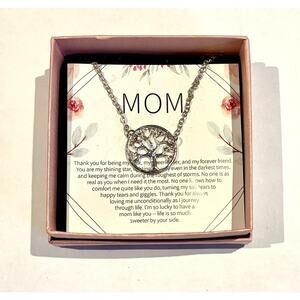 Tree of Life Mom Necklace-Silver Plated-New in Box